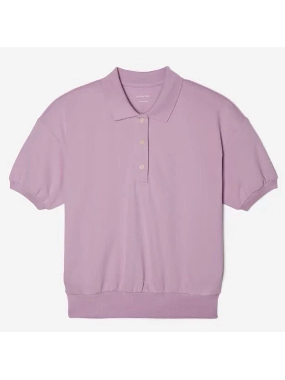 Everlane Top XS Oversized Big Polo Purple